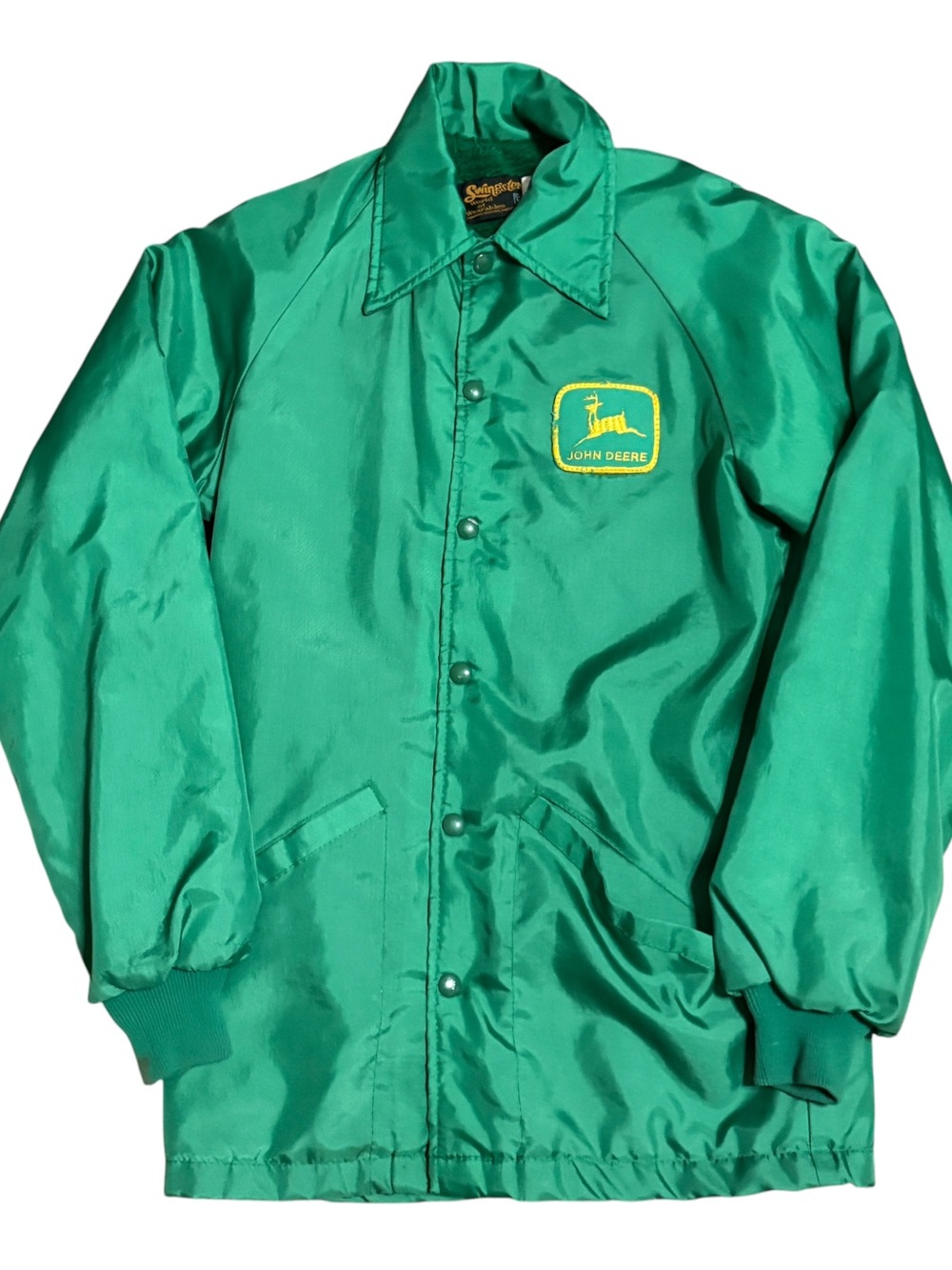 Vintage John Deere Swingster Green Fleece Lined Jacket Workwear